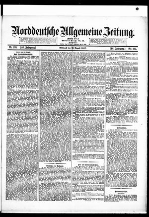 Norddeutsche allgemeine Zeitung vom 21.08.1907