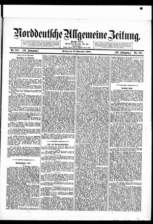 Norddeutsche allgemeine Zeitung vom 13.09.1907