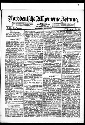 Norddeutsche allgemeine Zeitung vom 21.09.1907