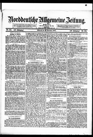 Norddeutsche allgemeine Zeitung vom 25.09.1907