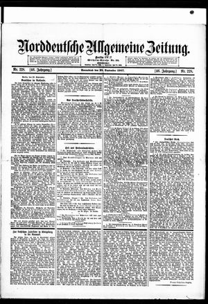 Norddeutsche allgemeine Zeitung vom 28.09.1907