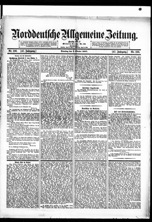 Norddeutsche allgemeine Zeitung on Oct 1, 1907