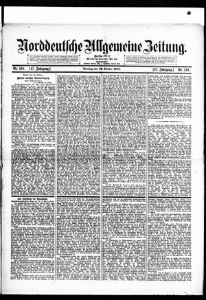 Norddeutsche allgemeine Zeitung vom 22.10.1907