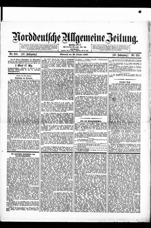 Norddeutsche allgemeine Zeitung vom 30.10.1907