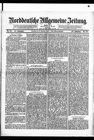 Norddeutsche allgemeine Zeitung vom 17.11.1907