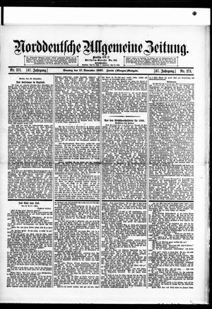 Norddeutsche allgemeine Zeitung vom 17.11.1907
