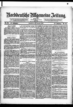 Norddeutsche allgemeine Zeitung vom 23.11.1907