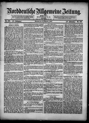 Norddeutsche allgemeine Zeitung vom 18.12.1907