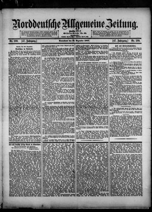 Norddeutsche allgemeine Zeitung vom 21.12.1907