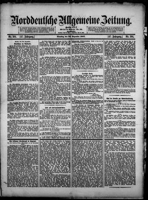 Norddeutsche allgemeine Zeitung vom 24.12.1907