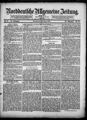 Norddeutsche allgemeine Zeitung vom 16.01.1908