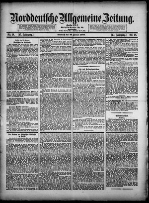 Norddeutsche allgemeine Zeitung vom 22.01.1908