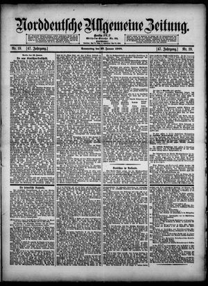 Norddeutsche allgemeine Zeitung vom 23.01.1908