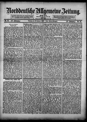 Norddeutsche allgemeine Zeitung on Jan 26, 1908