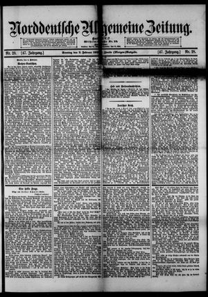 Norddeutsche allgemeine Zeitung vom 02.02.1908