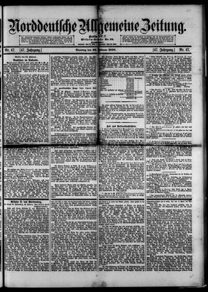 Norddeutsche allgemeine Zeitung vom 25.02.1908
