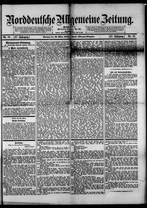 Norddeutsche allgemeine Zeitung vom 29.03.1908