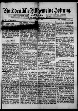 Norddeutsche allgemeine Zeitung vom 31.03.1908