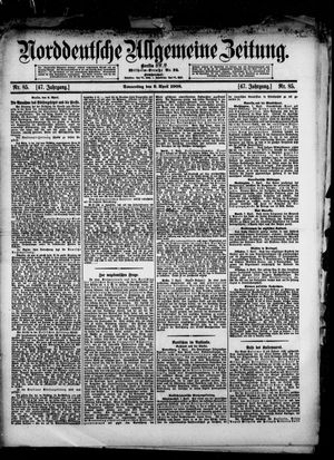 Norddeutsche allgemeine Zeitung on Apr 9, 1908