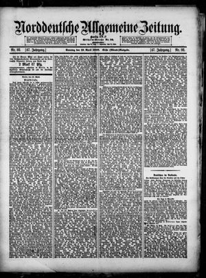 Norddeutsche allgemeine Zeitung on Apr 19, 1908