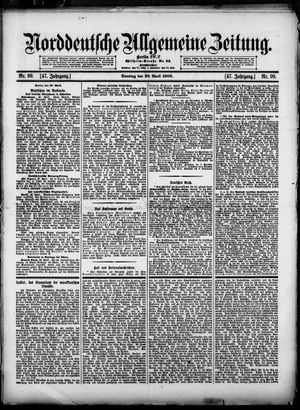 Norddeutsche allgemeine Zeitung vom 28.04.1908
