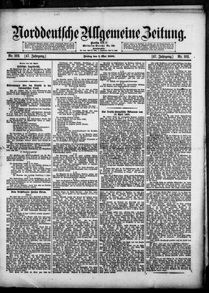 Norddeutsche allgemeine Zeitung vom 01.05.1908