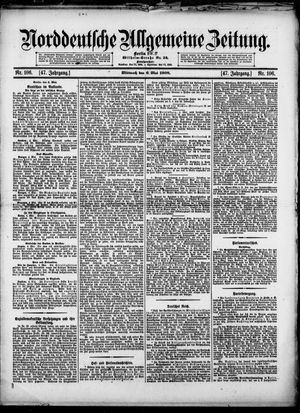 Norddeutsche allgemeine Zeitung vom 06.05.1908