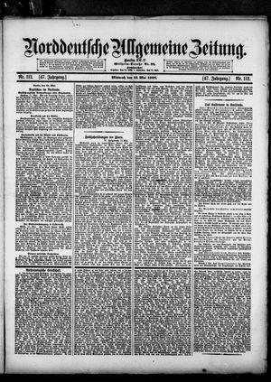 Norddeutsche allgemeine Zeitung vom 13.05.1908