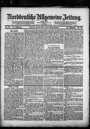 Norddeutsche allgemeine Zeitung vom 24.05.1908