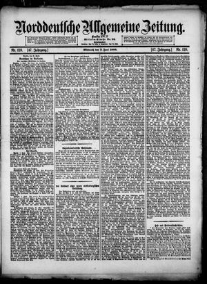 Norddeutsche allgemeine Zeitung vom 03.06.1908