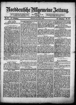 Norddeutsche allgemeine Zeitung vom 13.06.1908