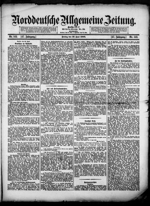 Norddeutsche allgemeine Zeitung vom 19.06.1908