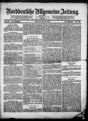 Norddeutsche allgemeine Zeitung vom 24.06.1908