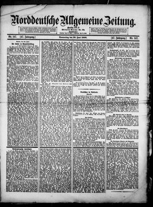 Norddeutsche allgemeine Zeitung vom 25.06.1908