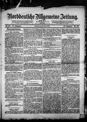 Norddeutsche allgemeine Zeitung vom 27.06.1908