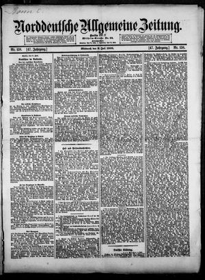Norddeutsche allgemeine Zeitung vom 08.07.1908