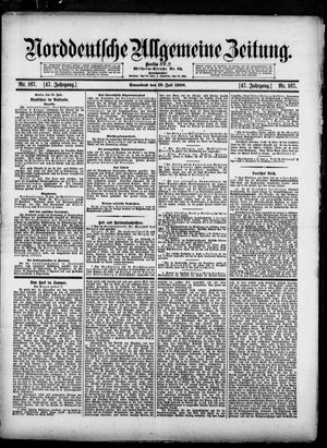 Norddeutsche allgemeine Zeitung on Jul 18, 1908