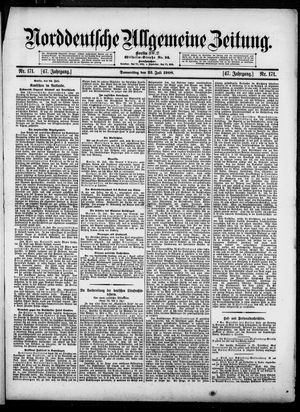 Norddeutsche allgemeine Zeitung vom 23.07.1908