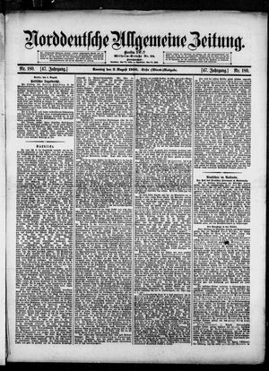 Norddeutsche allgemeine Zeitung vom 02.08.1908