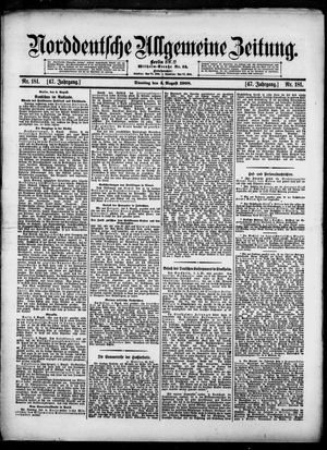 Norddeutsche allgemeine Zeitung vom 04.08.1908