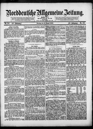 Norddeutsche allgemeine Zeitung vom 11.08.1908