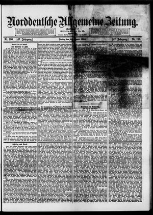 Norddeutsche allgemeine Zeitung vom 14.08.1908
