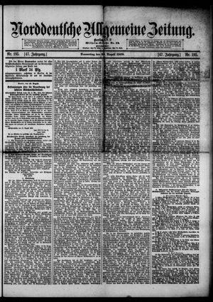 Norddeutsche allgemeine Zeitung vom 20.08.1908