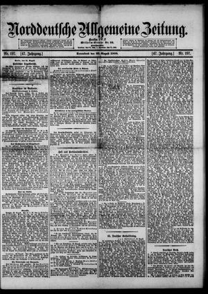 Norddeutsche allgemeine Zeitung vom 22.08.1908