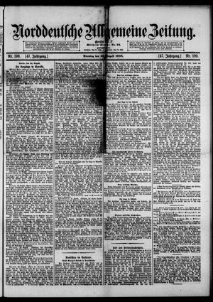 Norddeutsche allgemeine Zeitung vom 25.08.1908