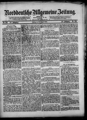 Norddeutsche allgemeine Zeitung vom 28.08.1908