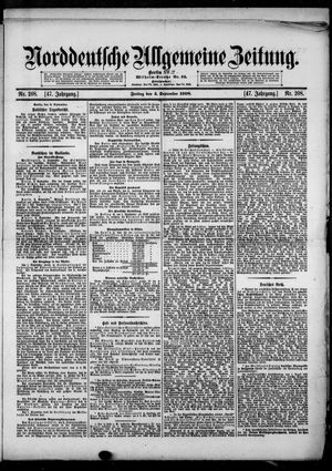 Norddeutsche allgemeine Zeitung vom 04.09.1908