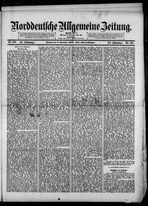 Norddeutsche allgemeine Zeitung vom 06.09.1908