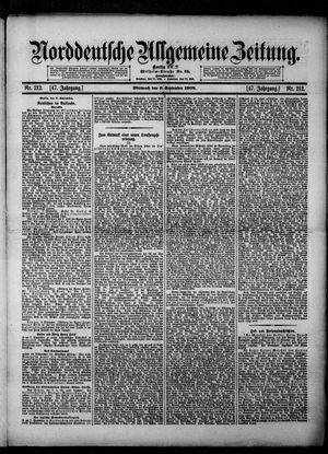 Norddeutsche allgemeine Zeitung vom 09.09.1908