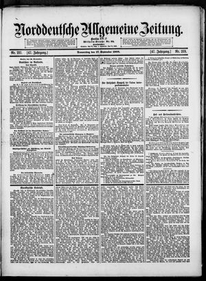 Norddeutsche allgemeine Zeitung vom 17.09.1908
